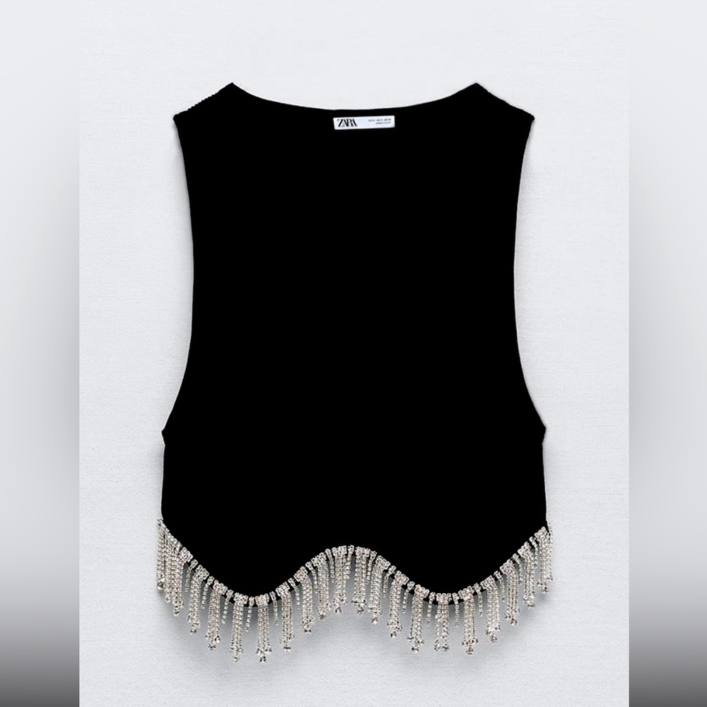 Rhinestone Tassel Tank